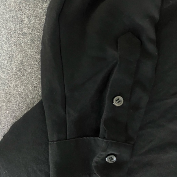 Moda International Black Sheer Button Top - Picture 4 of 7